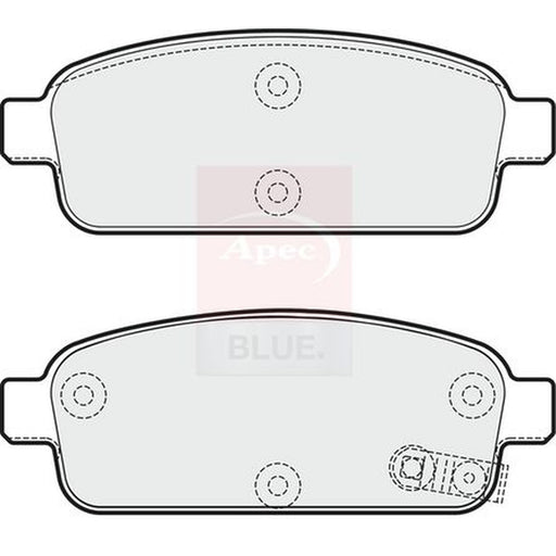 Apec Rear Brake Pad Set fits Chevrolet Aveo 2013 on 1.4