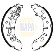 NAPA Brake Shoe Set Axle Kit fits Fiat Doblo Cargo 2010-2023 1.3 1.4 1.6 2.0