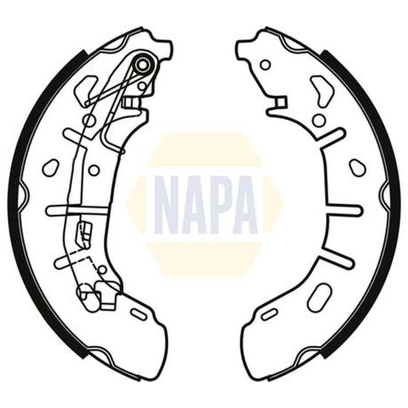 NAPA Brake Shoe Set Axle Kit fits Fiat Doblo Cargo 2010-2023 1.3 1.4 1.6 2.0