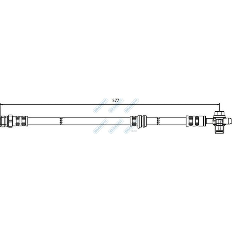 Apec Brake Hydraulic Hose Line Front fits VW Jetta III 2004-2010 1.6 1.9 2.0