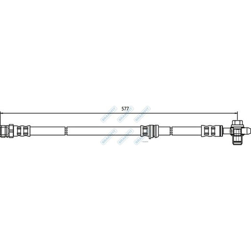 Apec Brake Hydraulic Hose Line Front fits VW Jetta III 2004-2010 1.6 1.9 2.0