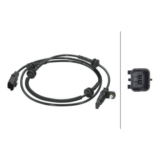Hella ABS Wheel Speed Sensor Front fits Citroën C6 2005-2012 2.2 2.7 3.0