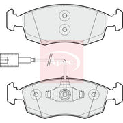 Apec Front Brake Pad Set fits Fiat 500 2007 on 1.2