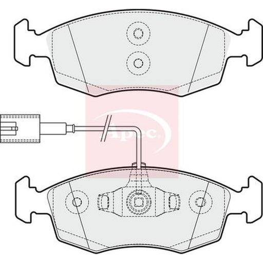 Apec Front Brake Pad Set fits Fiat 500 2007 on 1.2