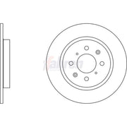 Fahren 2 x Solid Rear Brake Discs FBD6631-x2