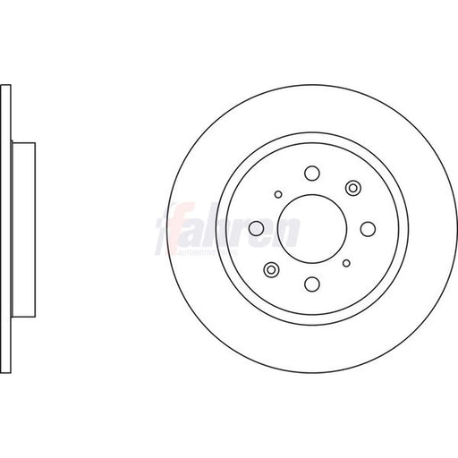 Fahren 2 x Solid Rear Brake Discs FBD6631-x2