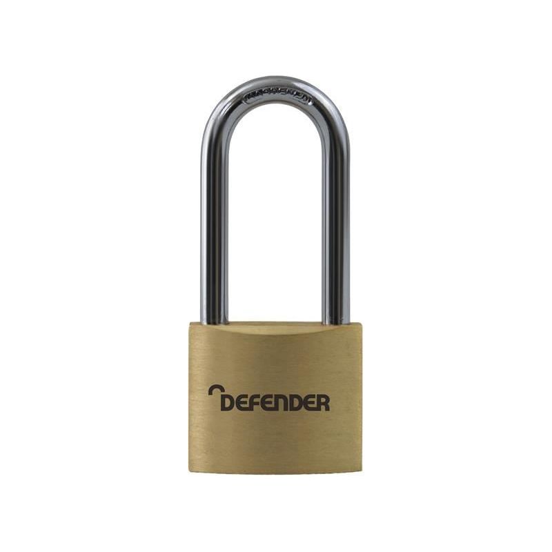 Defender Brass Padlock Long Shackle 40mm DEFENDER - Dynamic Drive