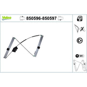 Valeo Electric Window Regulator Lifter Right Front 850597