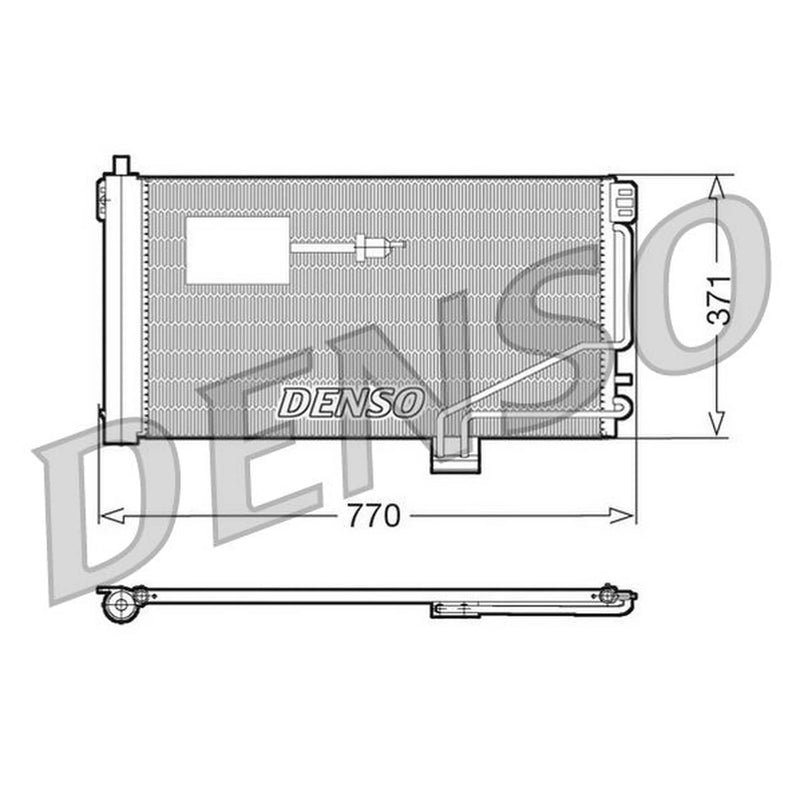Denso Air Conditioning Condenser fits Mercedes-Benz C-Class 2000-2008