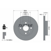 Textar 2 x Vented Front Brake Discs 92285603-x2