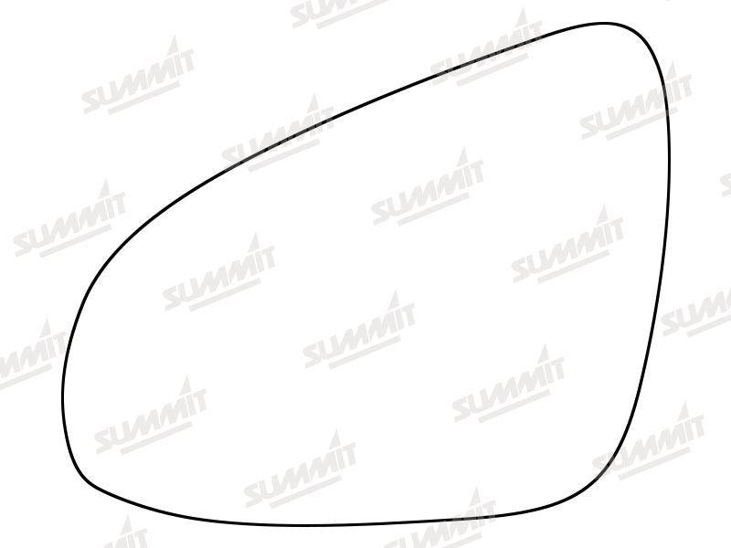 Summit Stick-On Standard Mirror Glass fits Toyota Aygo 14 on LHS Summit - Bars 4 Cars