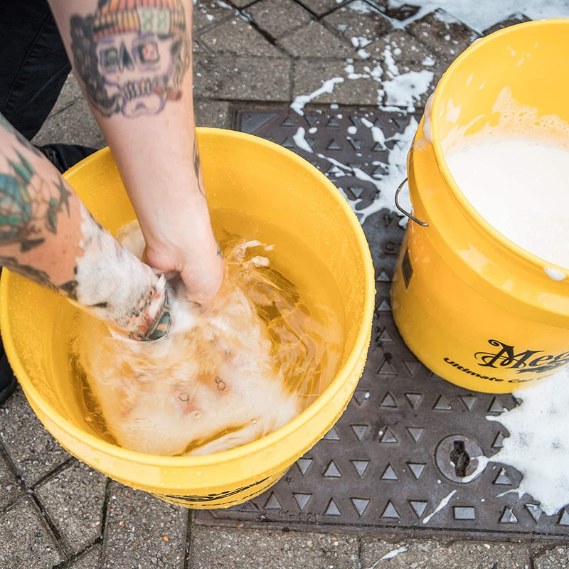 2x Meguiar's RG203 Yellow 5 US Gallon Bucket Meguiar's - Bars 4 Cars