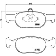 Brembo Front & Rear Pads fits Fiat Punto 1996-2000 1.2 1.7