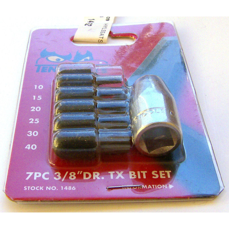 Teng Tools Bit Set With 3/8" Coupler TX 7 Pieces Teng Tools - Dynamic Drive