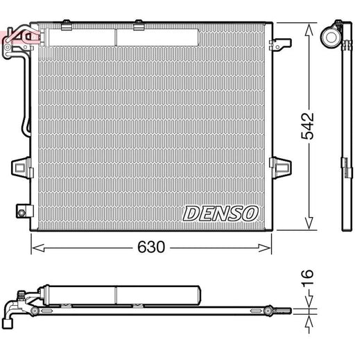 Denso Air Conditioning Condenser fits Mercedes-Benz Gl-Class 2006-2012