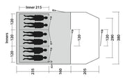 Outwell Rockwell 6 Pole Tent Blue 6 Person Outwell - Dynamic Drive