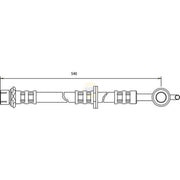 NAPA Brake Hydraulic Hose Line Front Left fits Toyota Vitz 1999-2005 1.0 1.3 1.4