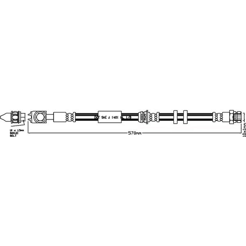 Juratek Brake Hydraulic Hose Line Right JBH1250