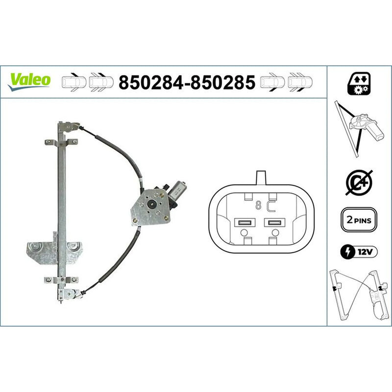 Valeo Electric Window Regulator Lifter Left Front 850284
