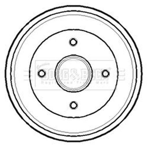 Borg & Beck Brake Drum Assembly Rear BBR7138