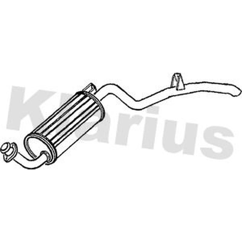 Klarius Box With Tail Pipe Rear fits Mitsubishi Pajero/Shogun 1982-1986 2.3