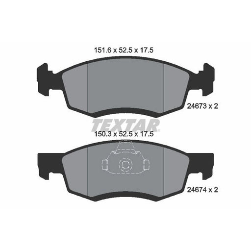 Textar Front Brake Pad Set 2467301