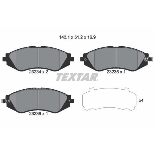 Textar Front Brake Pad Set 2323401