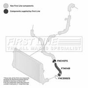 First Line Intercooler Turbo Charge Air Hose Front fits VW Eos 2008-2015 1.4