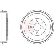 Apec Brake Drum Assembly Rear fits Alfa Romeo 145 1994-1996 1.6 1.7