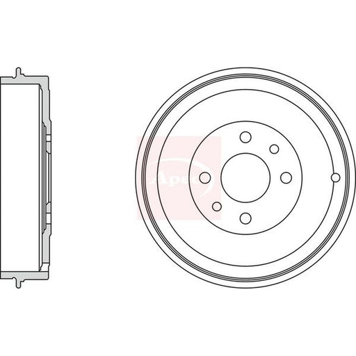 Apec Brake Drum Assembly Rear fits Alfa Romeo 145 1994-1996 1.6 1.7