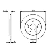 Bosch Front & Rear Brake Discs & Pads fits Toyota Corolla 2006-2014 1.6 1.8
