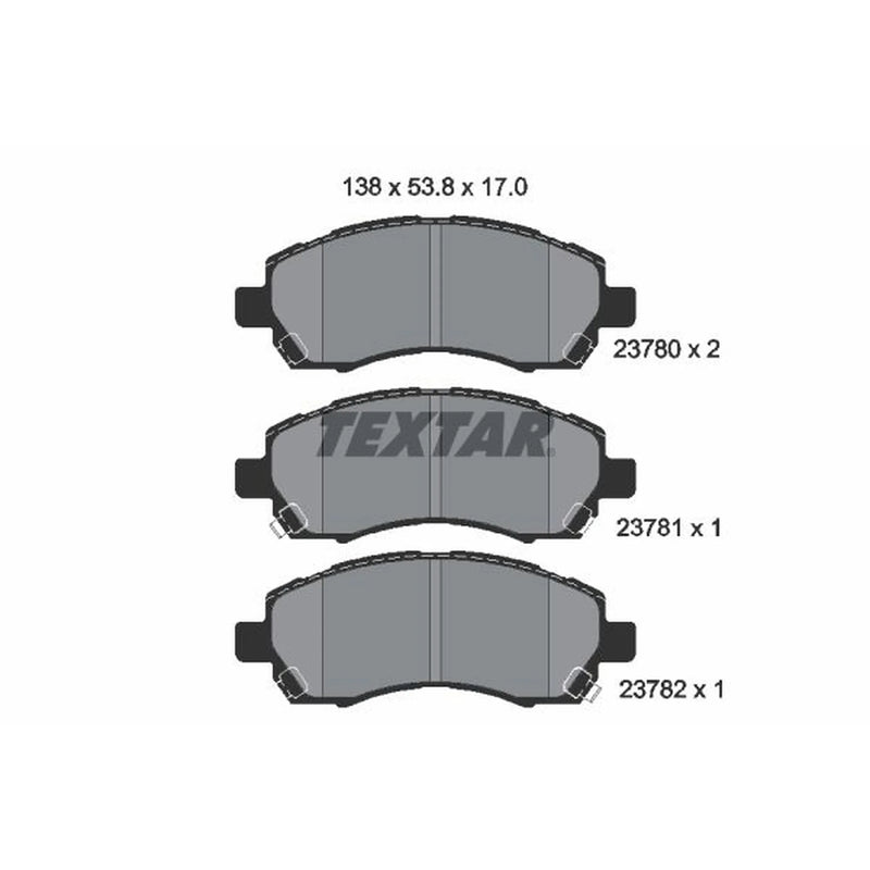 Textar Front Brake Pad Set 2378001