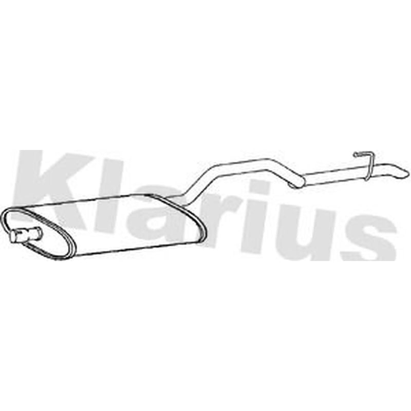 Klarius Box With Tail Pipe Rear fits Jeep Grand Cherokee 2001-2005 2.7