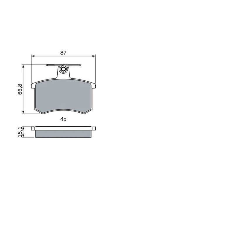 Bosch Front & Rear Pads fits Audi A4 B5 1995-2001 1.8 1.9 2.4 2.5 2.6 2.8