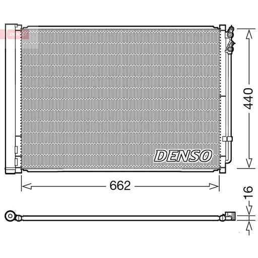 Denso Air Conditioning Condenser fits BMW 5 2010-2017