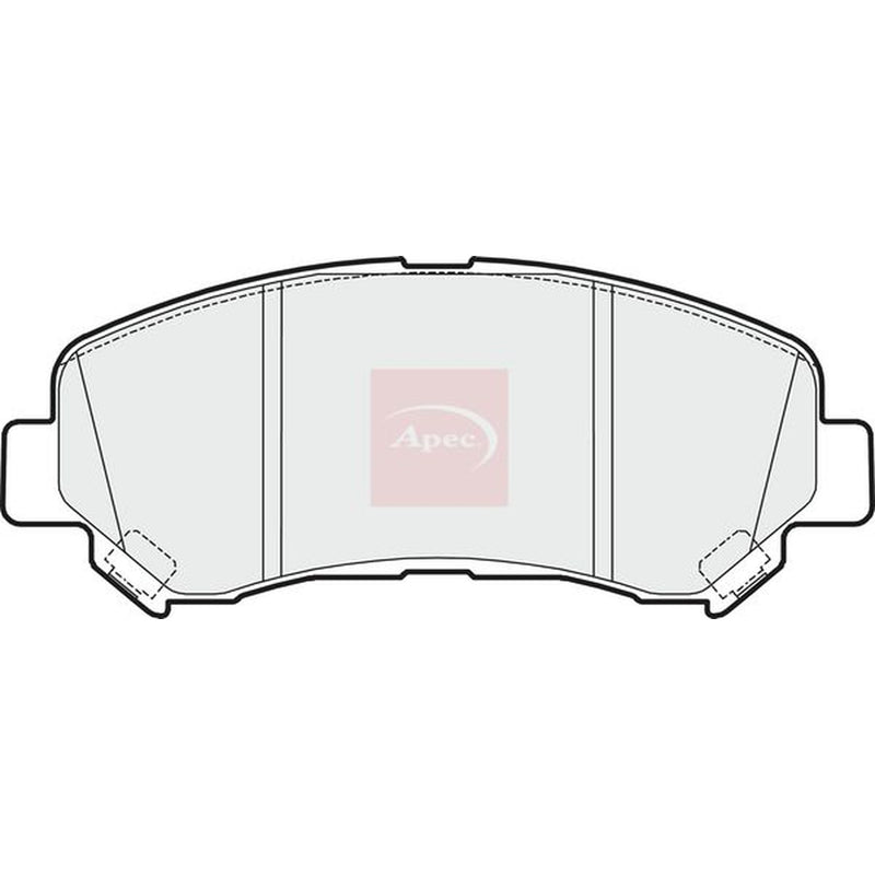 Apec Front Brake Pad Set fits Nissan Qashqai +2 2007-2014 1.5 1.6 2.0