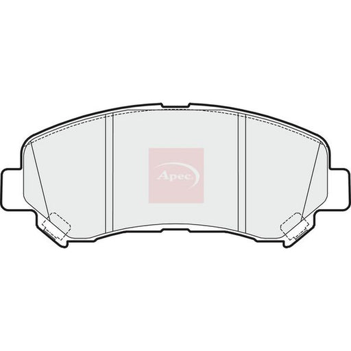 Apec Front Brake Pad Set fits Nissan Qashqai +2 2007-2014 1.5 1.6 2.0
