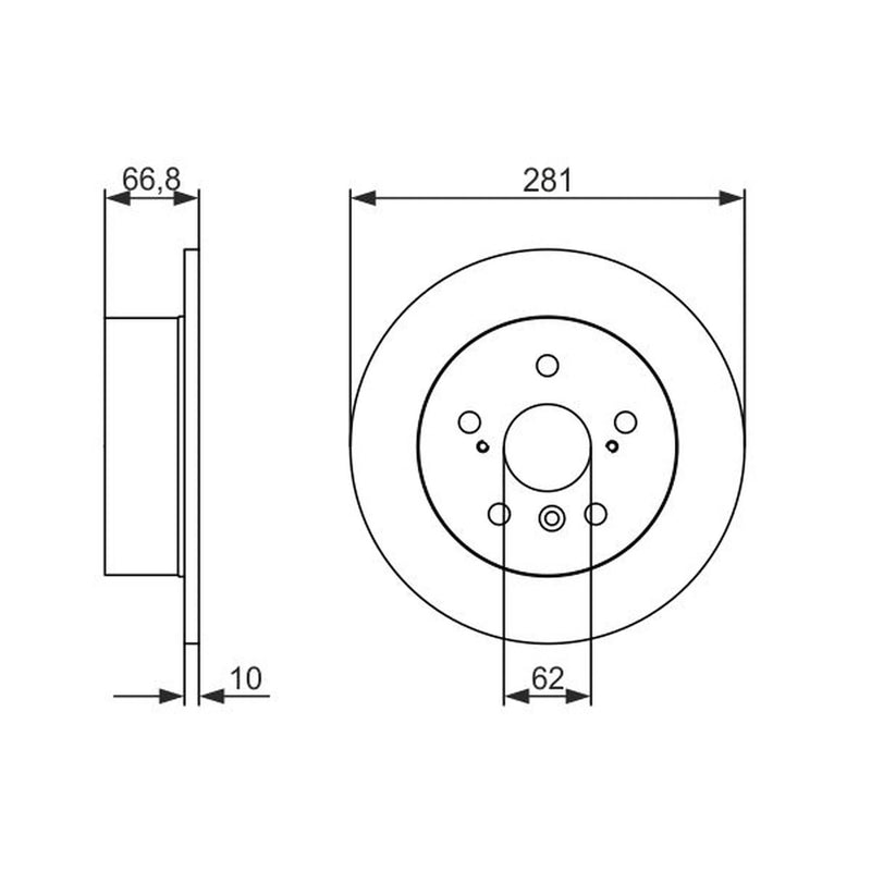 Bosch Front & Rear Brake Discs & Pads fits Toyota Camry 2006-2011 2.4