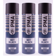 3 X PMA Matt Black Paint Spray Aerosol 500Ml High Coverage Matt Black PMA - NN4 Online 