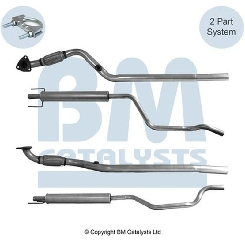 BM Catalysts Exhaust Pipe OD fits Opel Meriva A 2003-2010 1.6