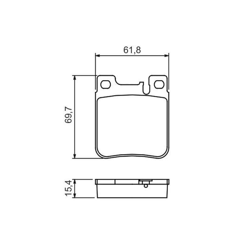 Bosch Front & Rear Pads fits Mercedes-Benz S-Class 1991-1999