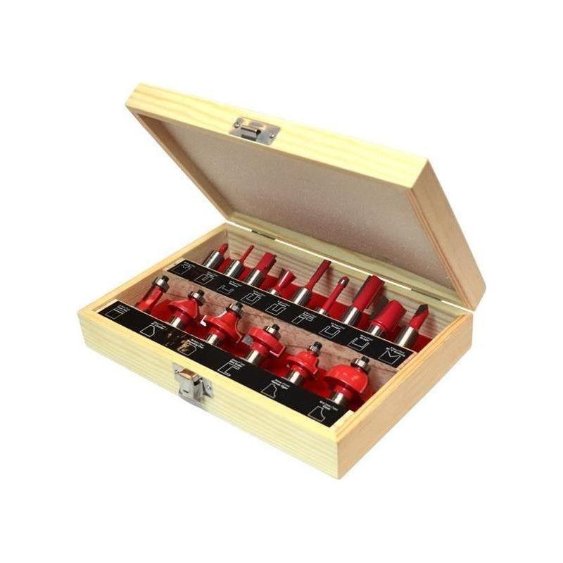 Faithfull 1/2in TCT Router Bit Set, 15 Piece Faithfull - Town Tools