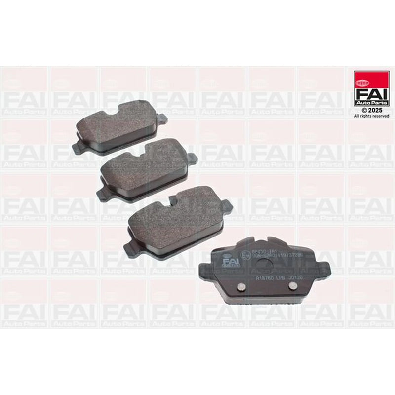 FAI Rear Brake Pad Set fits Mini Mini Countryman 2010-2016