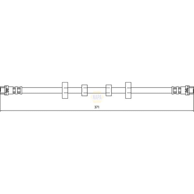 NAPA Brake Hydraulic Hose Line Front fits VW Transporter 1990-2003