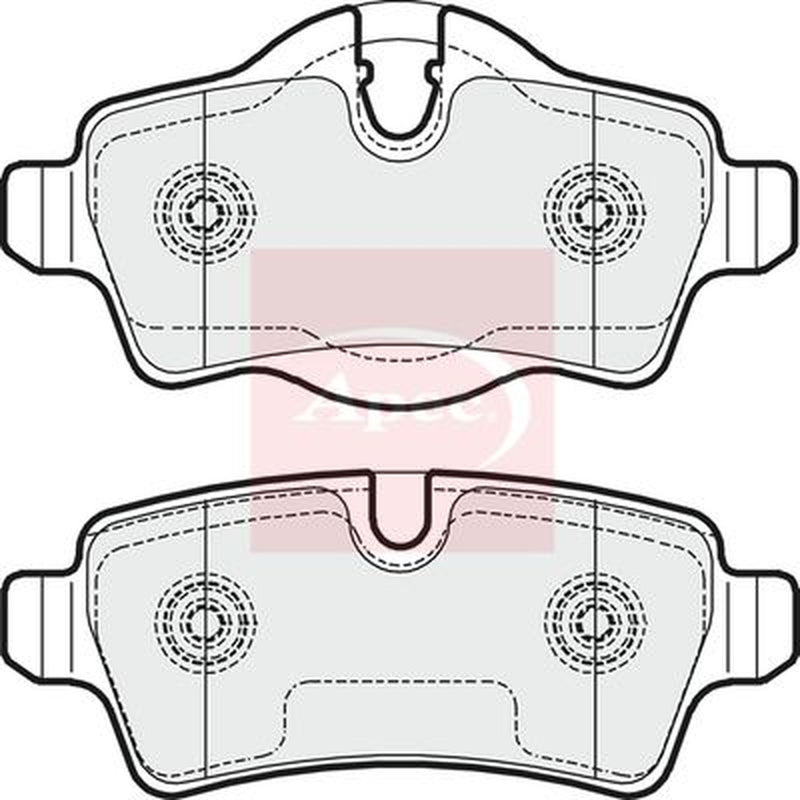 Apec Rear Brake Pad Set fits Mini Mini 2006-2015 1.6