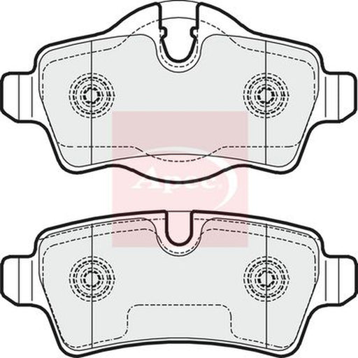 Apec Rear Brake Pad Set fits Mini Mini 2006-2015 1.6