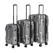 Dellonda 3pc Lightweight ABS Luggage Set  - 20", 24", 28" - Silver Dellonda  - Dynamic Drive