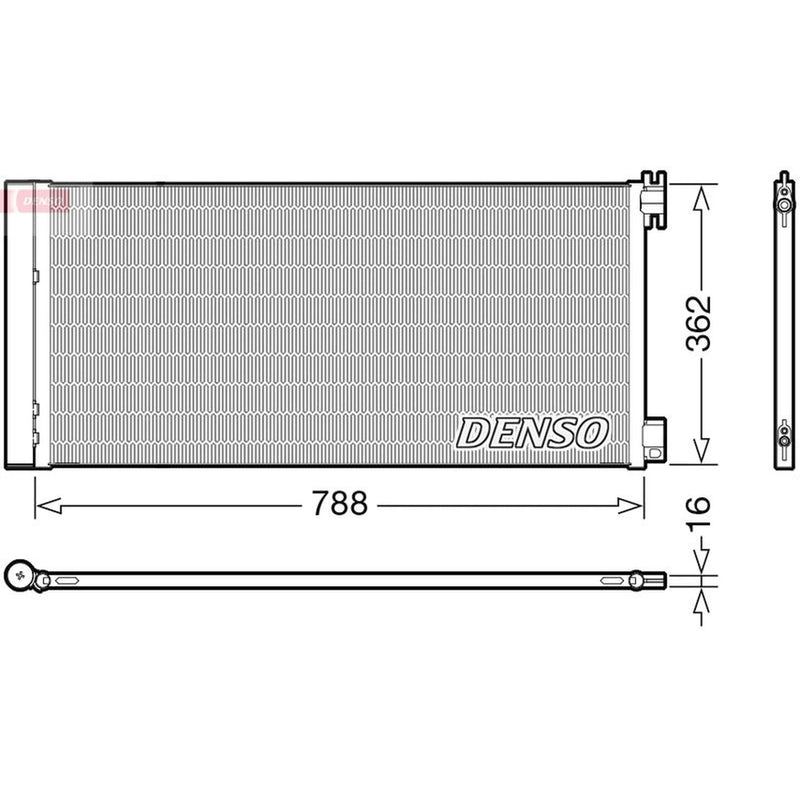 Denso Air Conditioning Condenser fits Opel Vivaro B 2014-2019 1.6