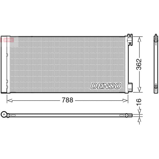 Denso Air Conditioning Condenser fits Opel Vivaro B 2014-2019 1.6
