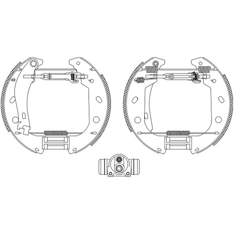 Mintex Brake Shoe Set Axle Kit fits Fiat Marea 1999-2002 1.6